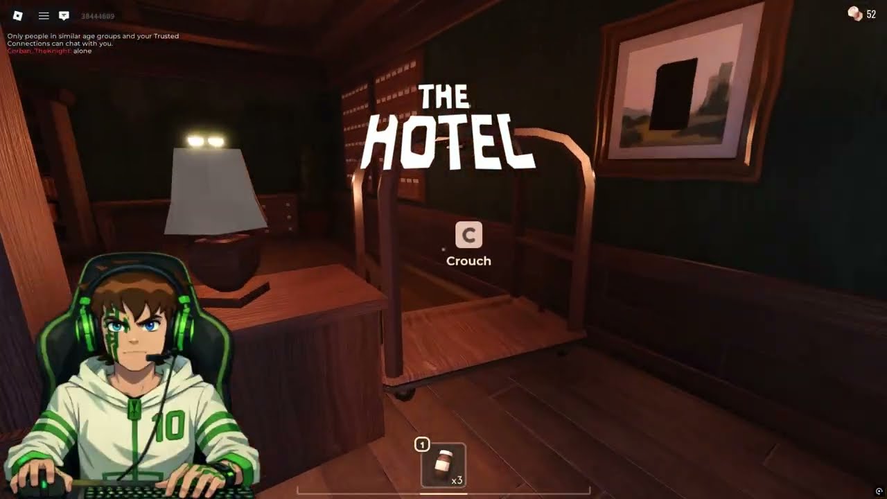 Playing Roblox Doors.