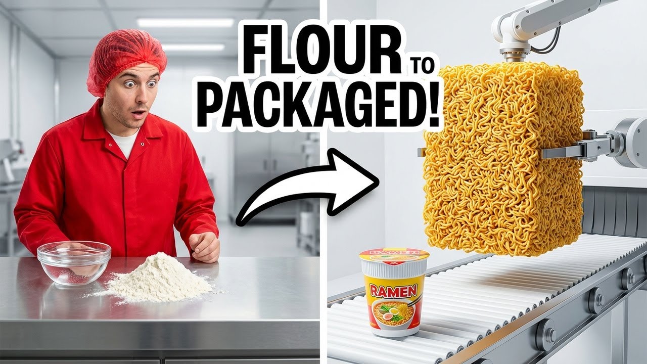 Inside the Instant Noodle Factory Step by Step from Raw Flour to Packaged Ramen