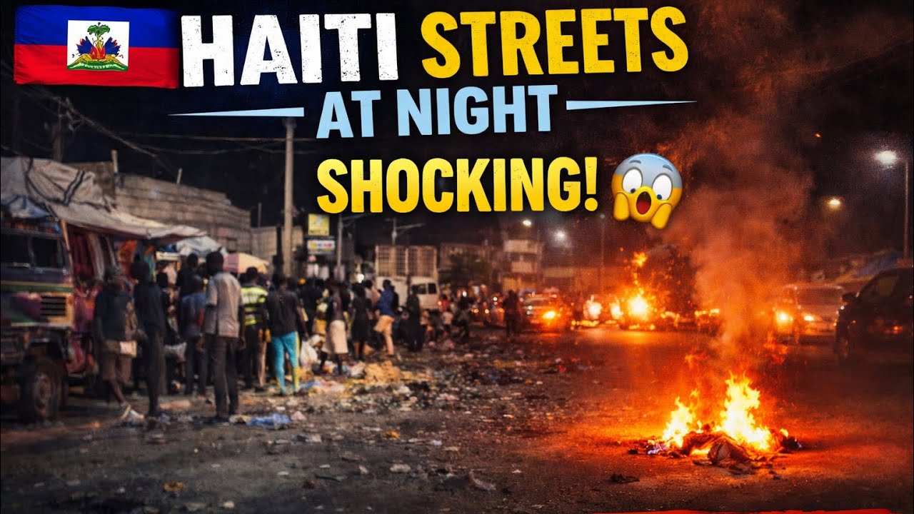 HAITI STREETS AT NIGHT SHOCKING FOOTAGE 