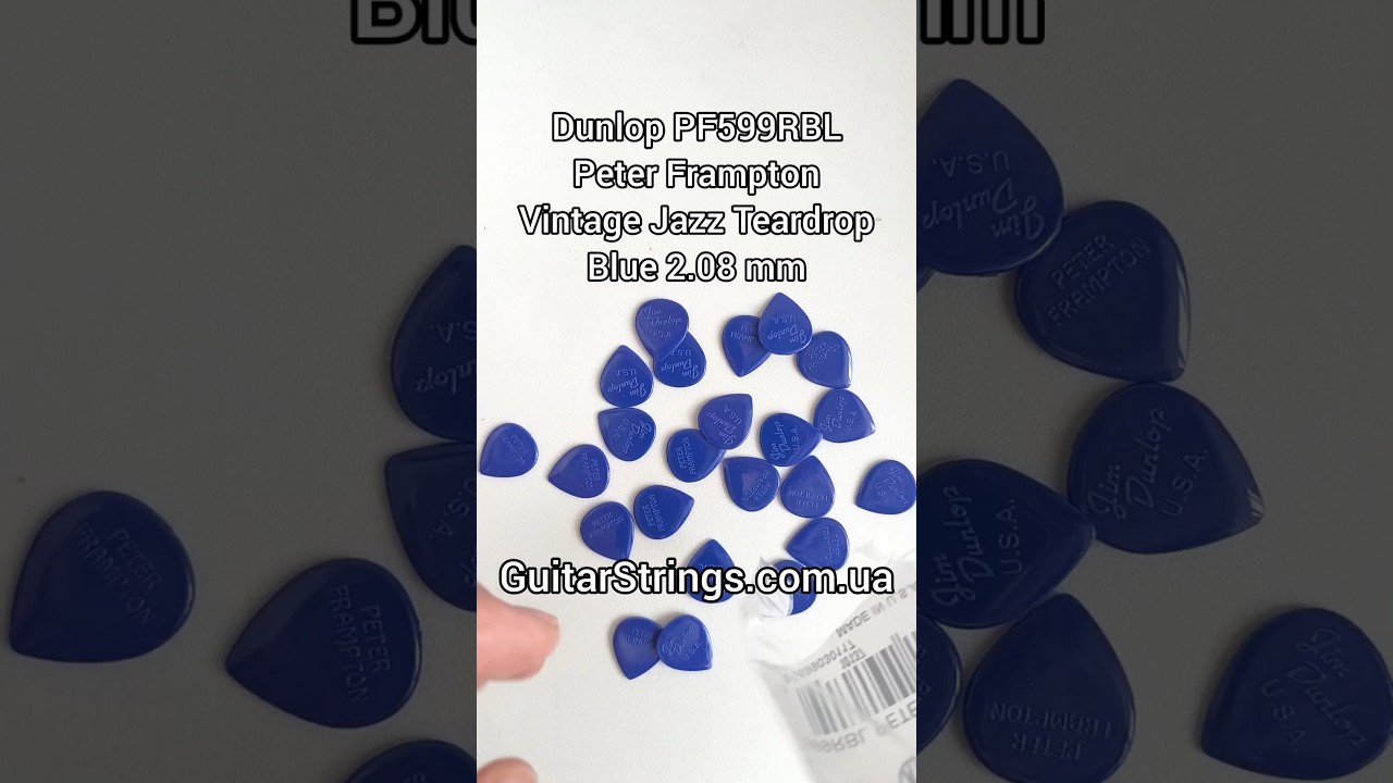 Dunlop PF599RBL Peter Frampton Vintage Jazz Teardrop Blue 2.08 mm 