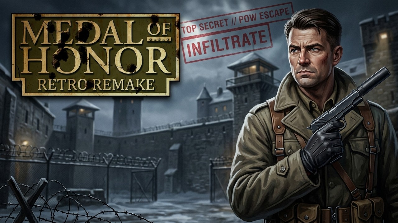Medal of Honor Retro Remake: Bonus Mission Infiltrate Colditz Castle POW Camp