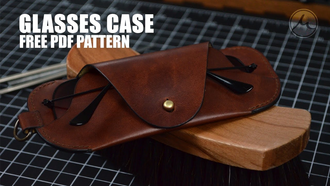 PDF Pattern / Leather Craft / Making a leather glasses case / DIY / ASMR / HANDMADE