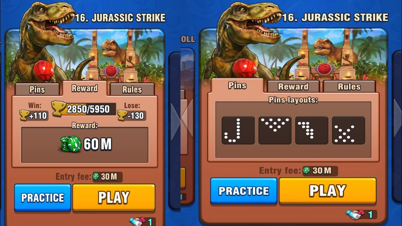 16 Jurassic Strikes Bowling Crew — 3D bowling game via Omlet Arcade! gameplay