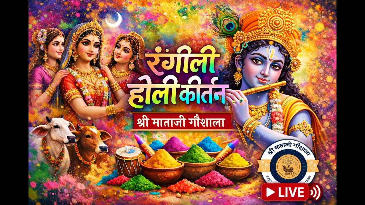 रंगीली होली दिव्य कीर्तन  #barsana #matajigaushala