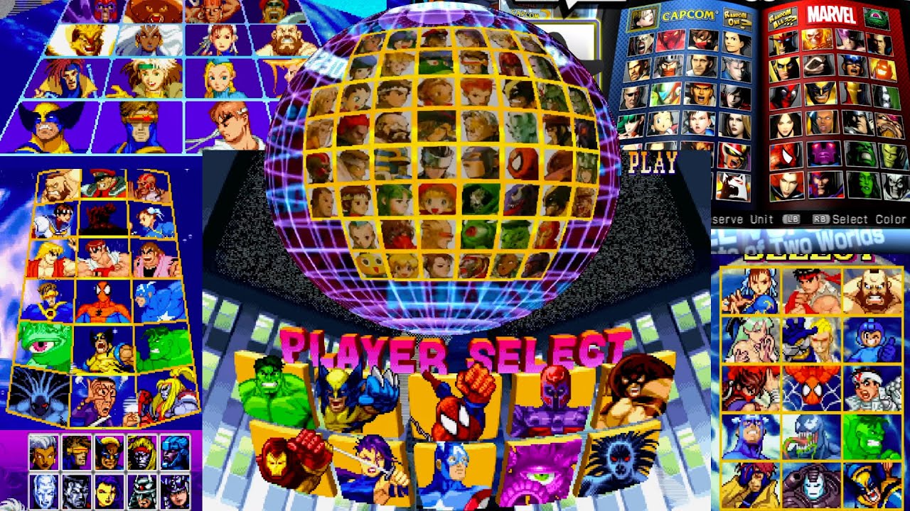 Marvel vs Capcom - Evolution of Character Select