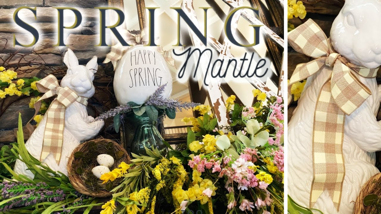 Spring Mantle - Decorate with me! 🌷 🍃 🐰