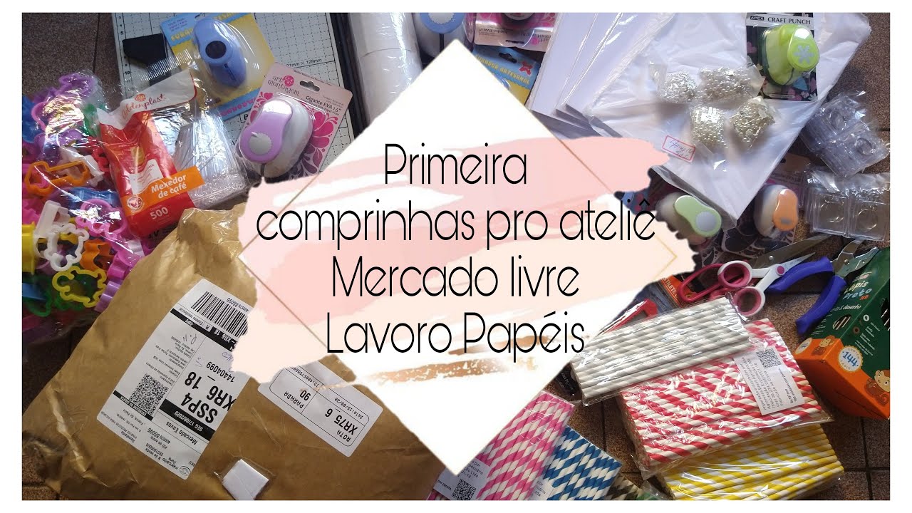 Primeiras comprinhas pro ateliê (Mercado livre e Lavoro Papéis)