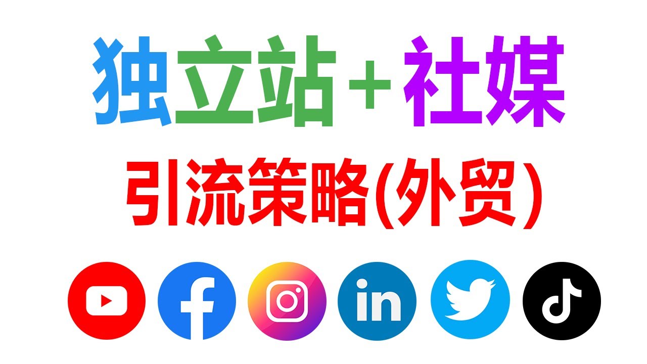 独立站加社媒引流策略