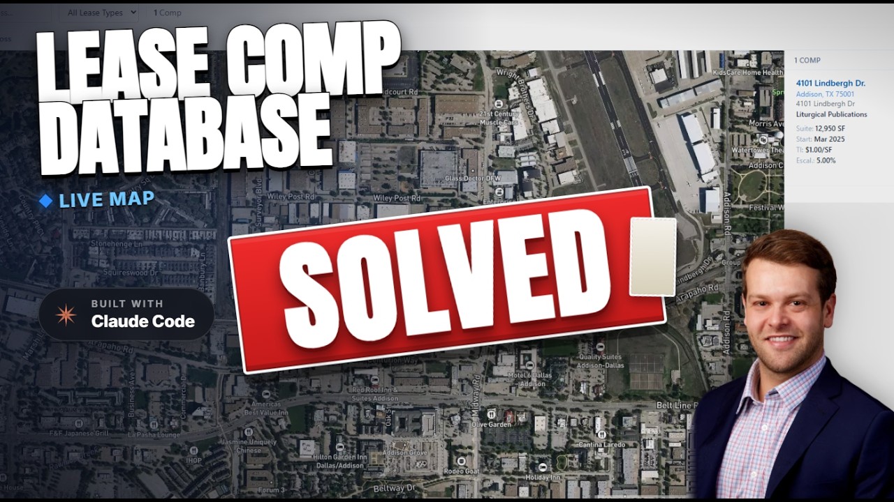 Build a Free CRE Lease Comp Database with Supabase + Claude Code (Map & Dashboard)