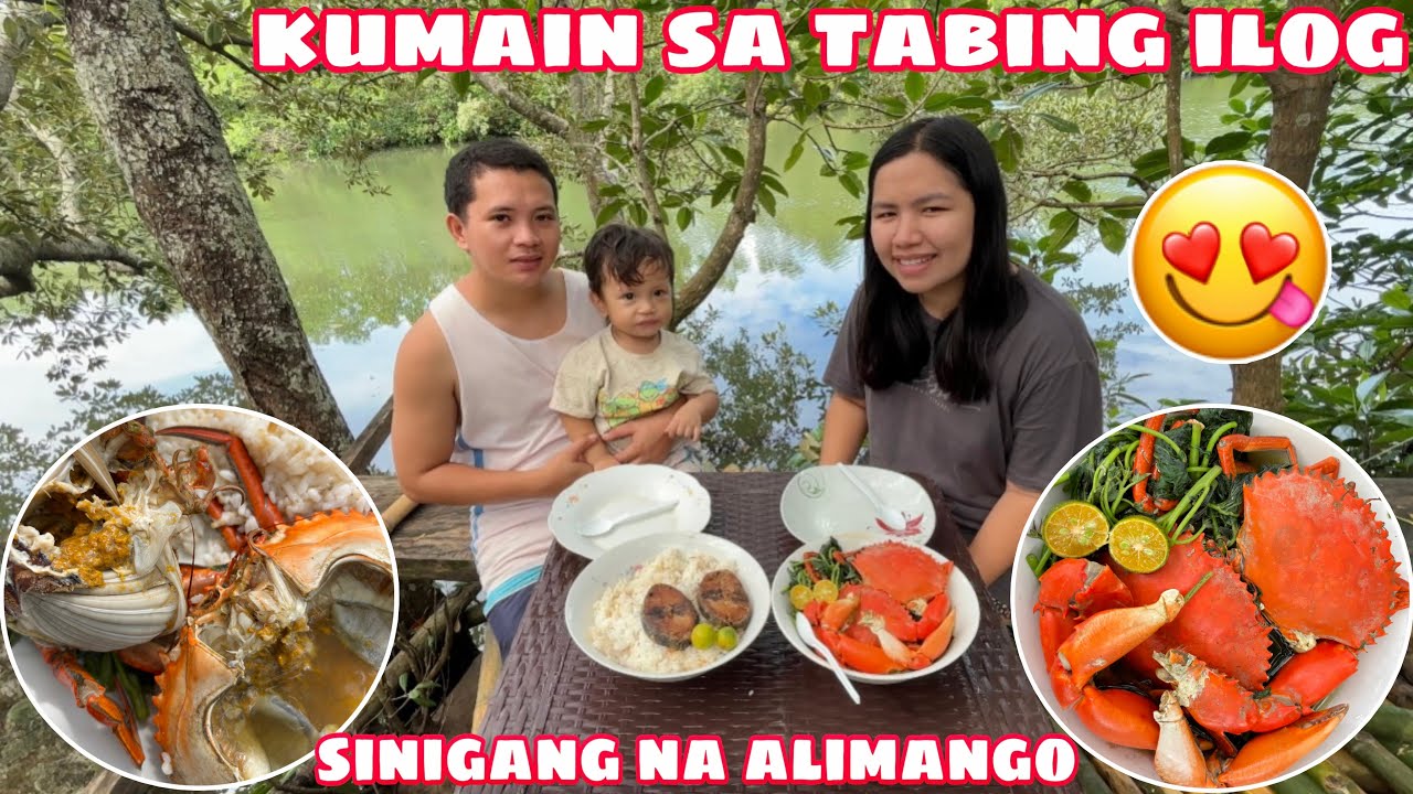 MASARAP ANG KAIN SA TABING ILOG🤩 | SINIGANG NA ALIMANGO🦀