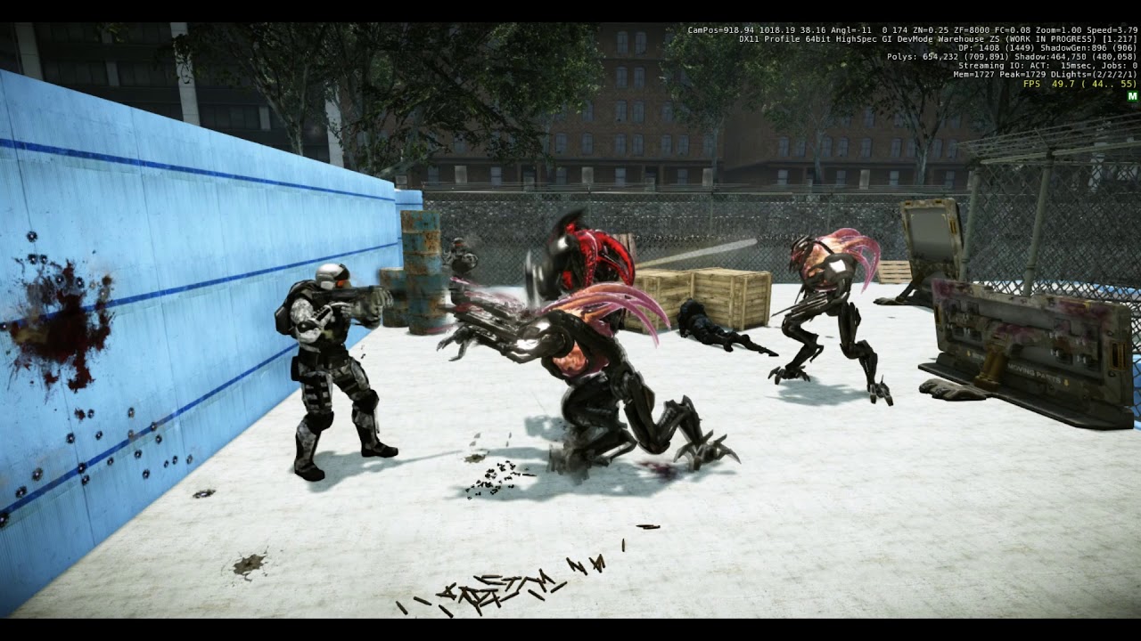 Crysis 2 sandbox Survival mode №1 Warehouse (day, night, morning)