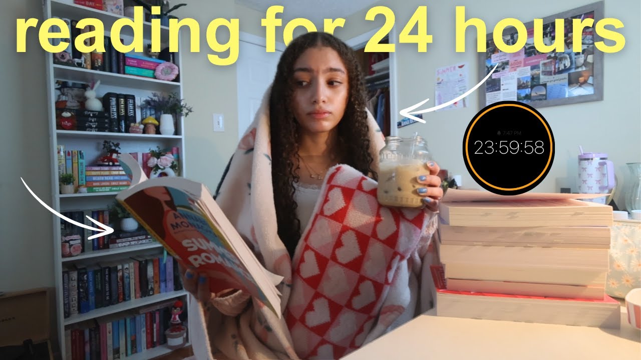 чтение в течение 24 ЧАСОВ📚☕️ видеоблог о чтении