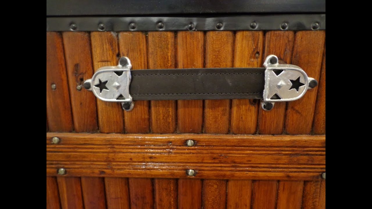 How to replace leather handles on a trunk - Part 2 - Antique Trunks