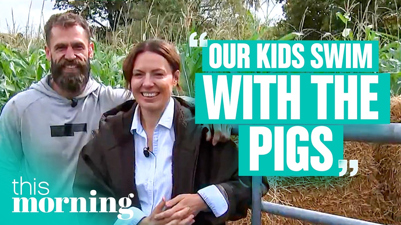 Kelvin Fletcher Put His Kids in a Paddling Pool With the Pigs! | This Morning