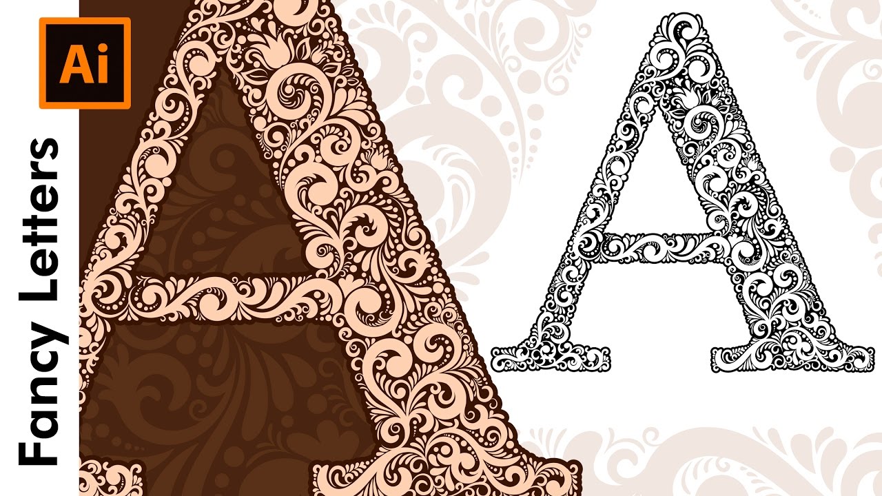 How To Create Custom Fancy Type Letters - A - in Adobe Illustrator