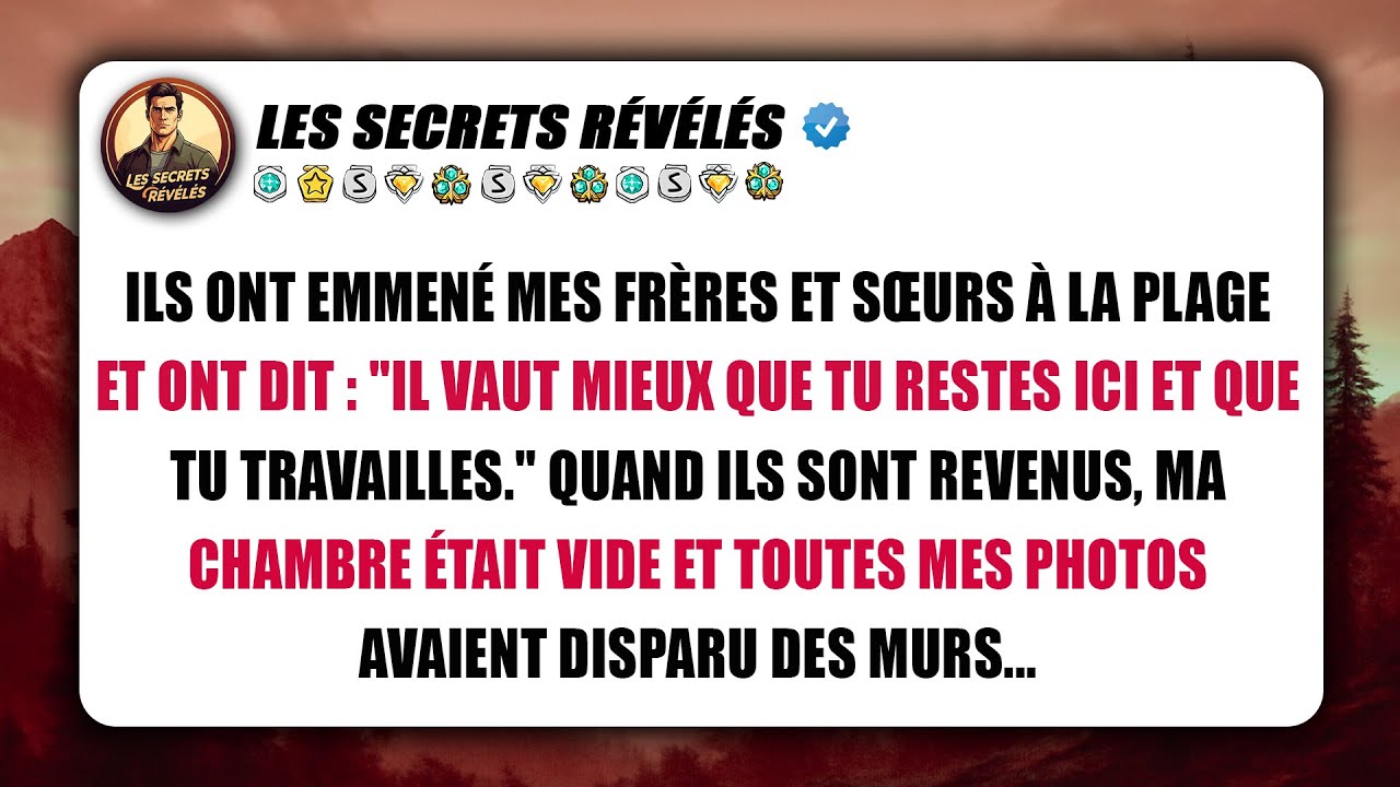 Ils ont emmené mes frères et sœurs à la plage en disant : 