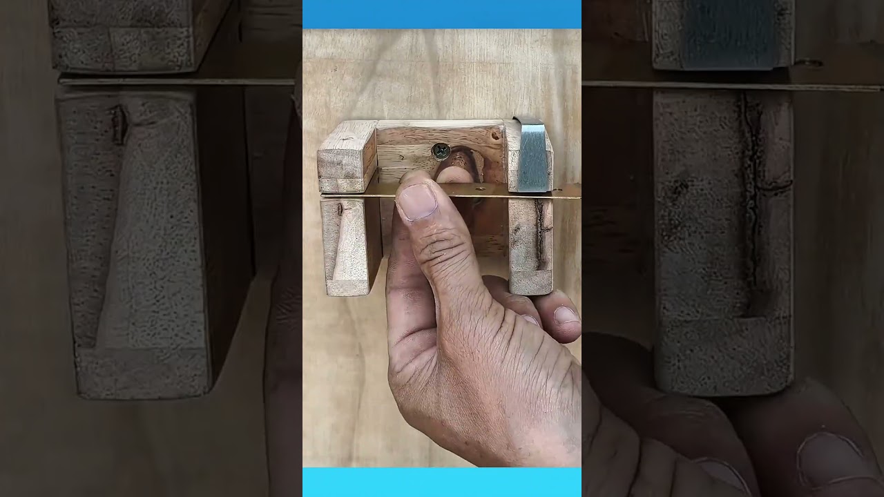 Making a customized door hook using a combination of wood and metal plate for strength and style.