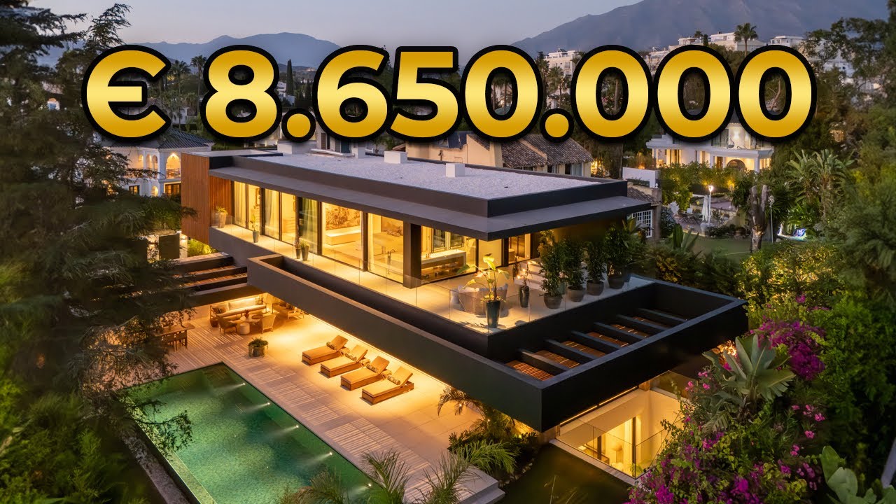 Touring a NEW MODERN LUXURY VILLA FOR SALE in Puerto Banus, Marbella Spain