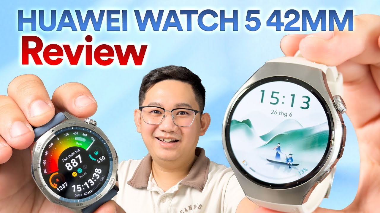 Review HUAWEI Watch 5 42mm sau 1 tuần: eSIM, X-TAP hiện đại