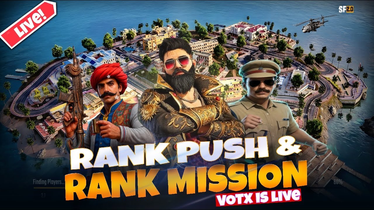ScarFall2.0 Live🔴 RANK PUSH & SCARPASS MISSION COMPLETE🤯 #scarfall2.0 @votxgamingOfficial