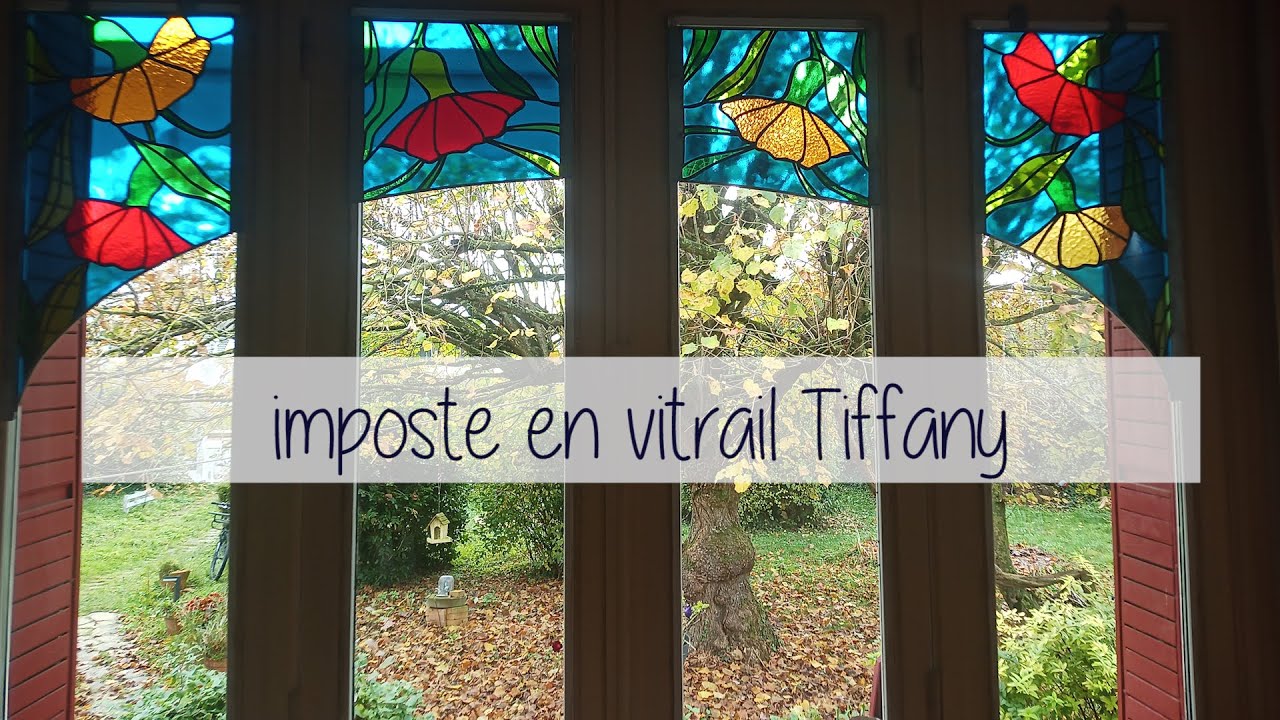 Un vitrail Tiffany en imposte