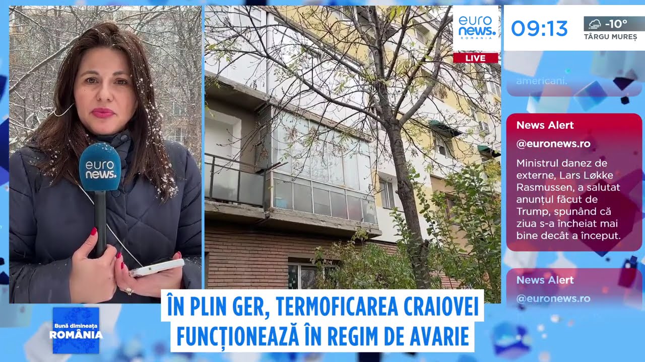 În plin ger, termoficarea Craiovei functționează în regim de avarie