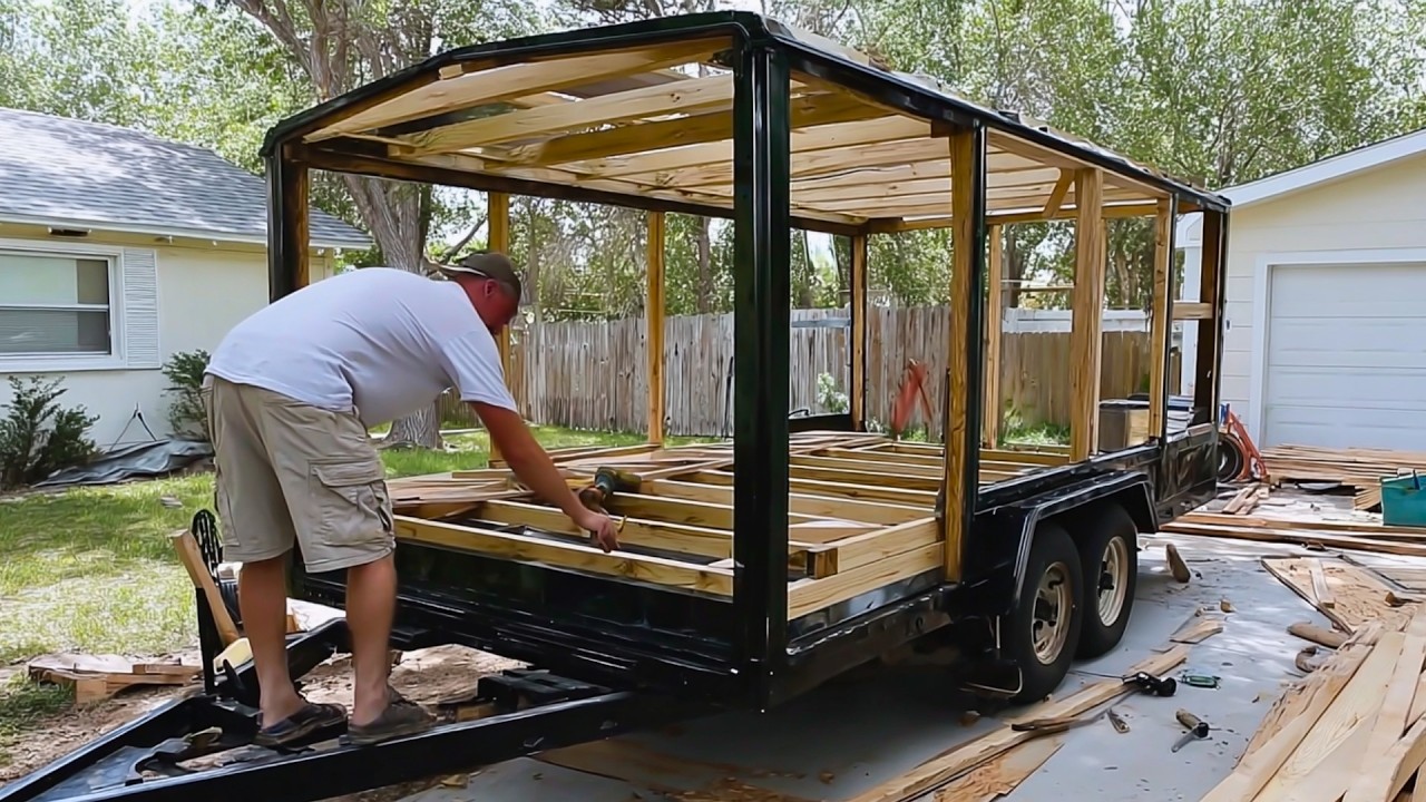 Мужчина Строит Потрясающие МОБИЛЬНЫЕ ДОМА c Небольшим Бюджетом | От @buildersblueprint