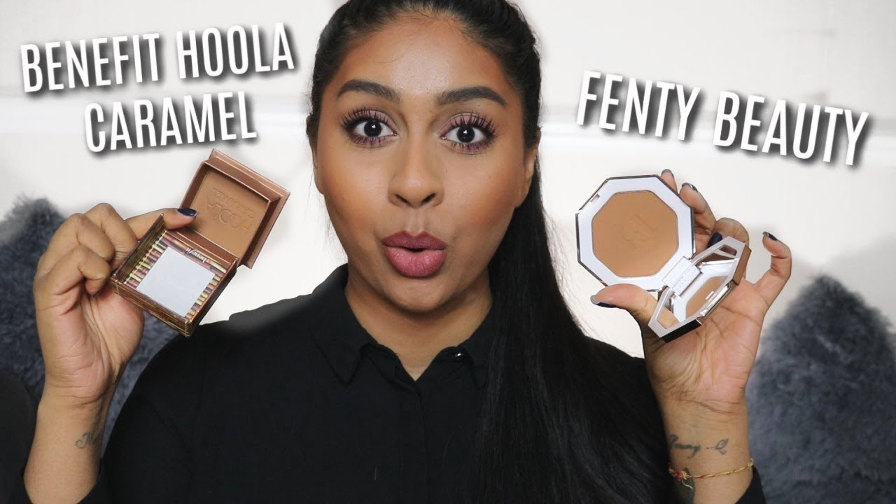 BATTLE OF BRONZERS | NEW FENTY BEAUTY BRONZER vs BENEFIT HOOLA CARAMEL