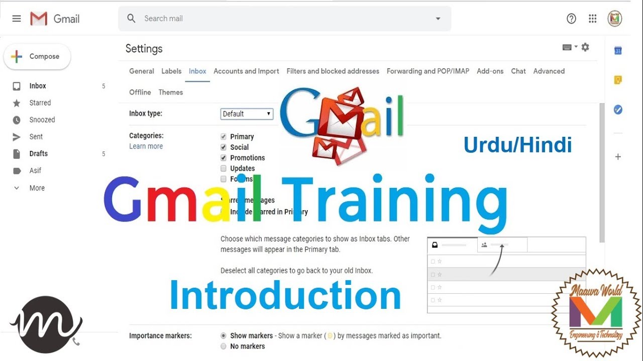 Introduction Gmail Training Tutorial Urdu/Hindi ||MaawaWorld||