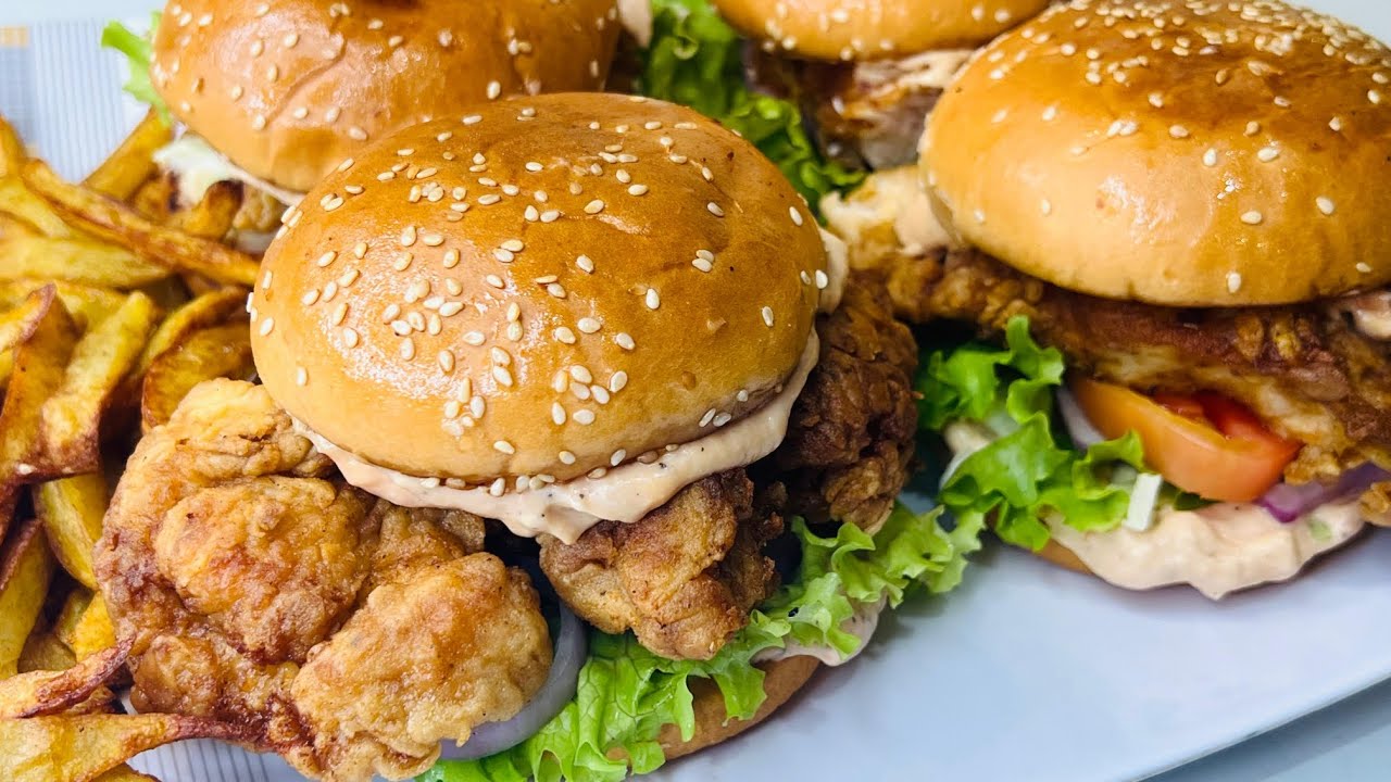 Juicy zinger burger | easy and tasty recipe 