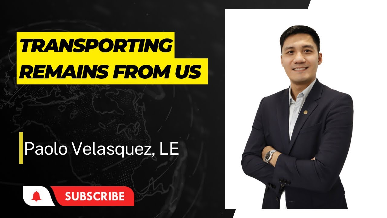 Transporting human remains from US other western countries back to the Philippines
