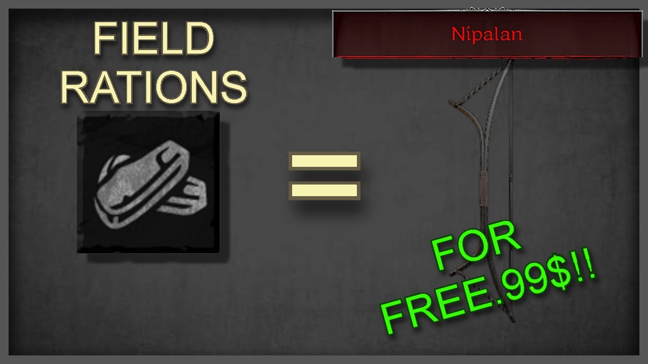 Running FIELD RATIONS got us a NIPALAN...