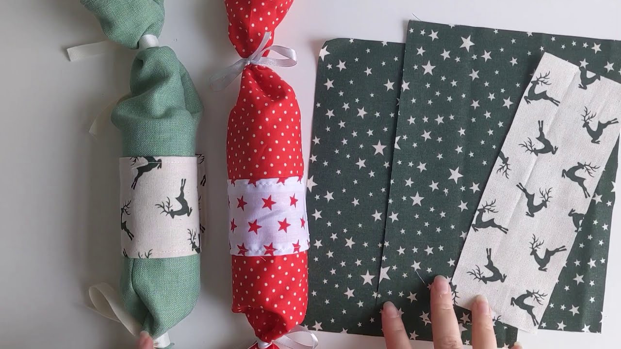 Eco-Friendly Fabric Christmas Crackers | How to sew simple reusable fabric crackers