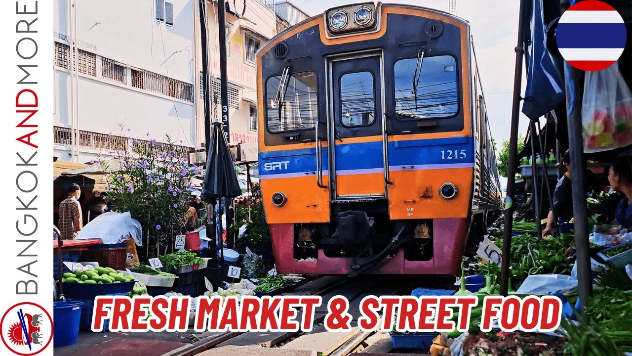 Train Market Mahachai & Street Food Festival | Fresh Seafood & Thai Street Food in Thailand