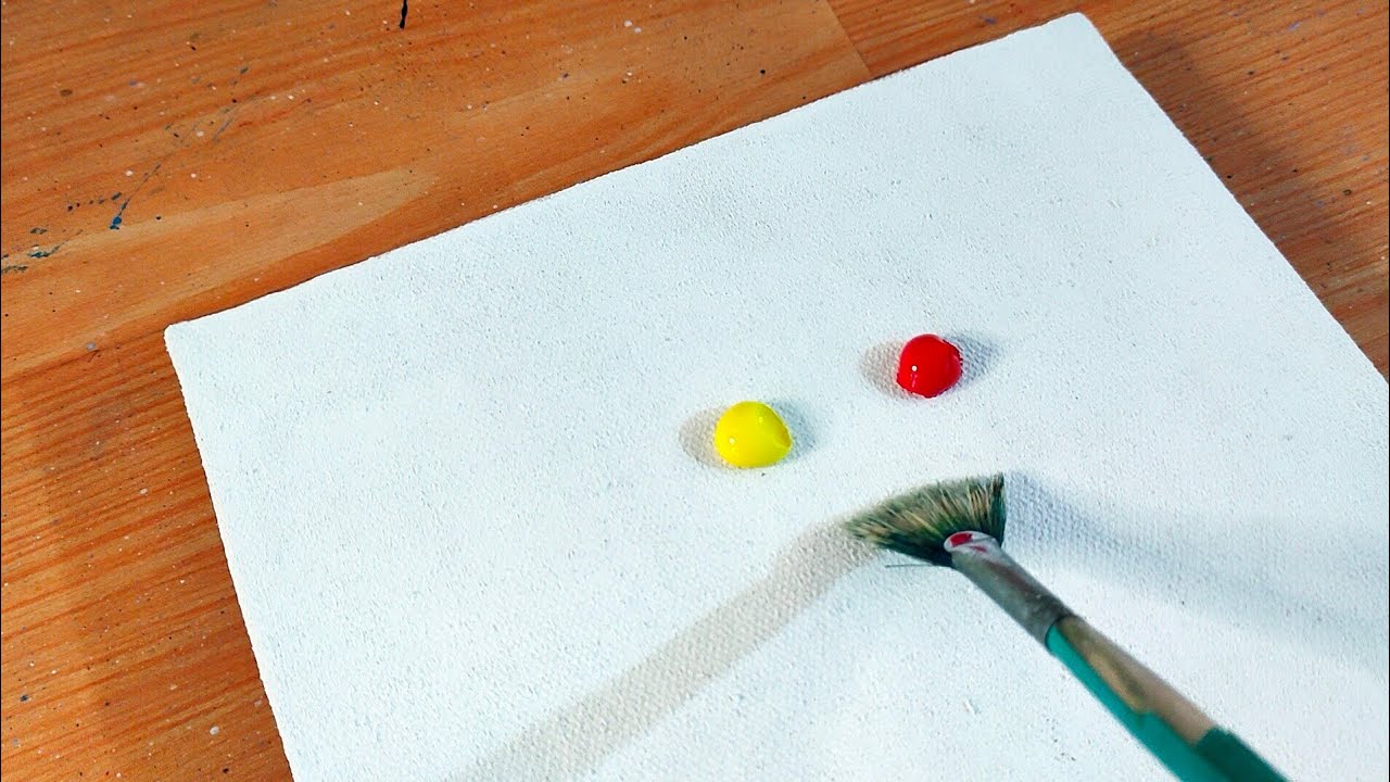Easy Way to Paint Autumn Bridge / Acrylic Painting for Beginners