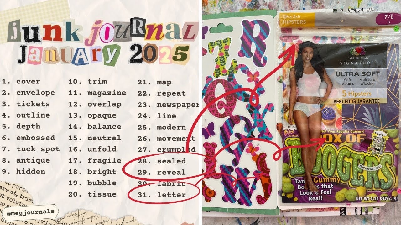 Junk Journal January 2025 Days 28, 29 and 31: Sealed, Reveal and Letter