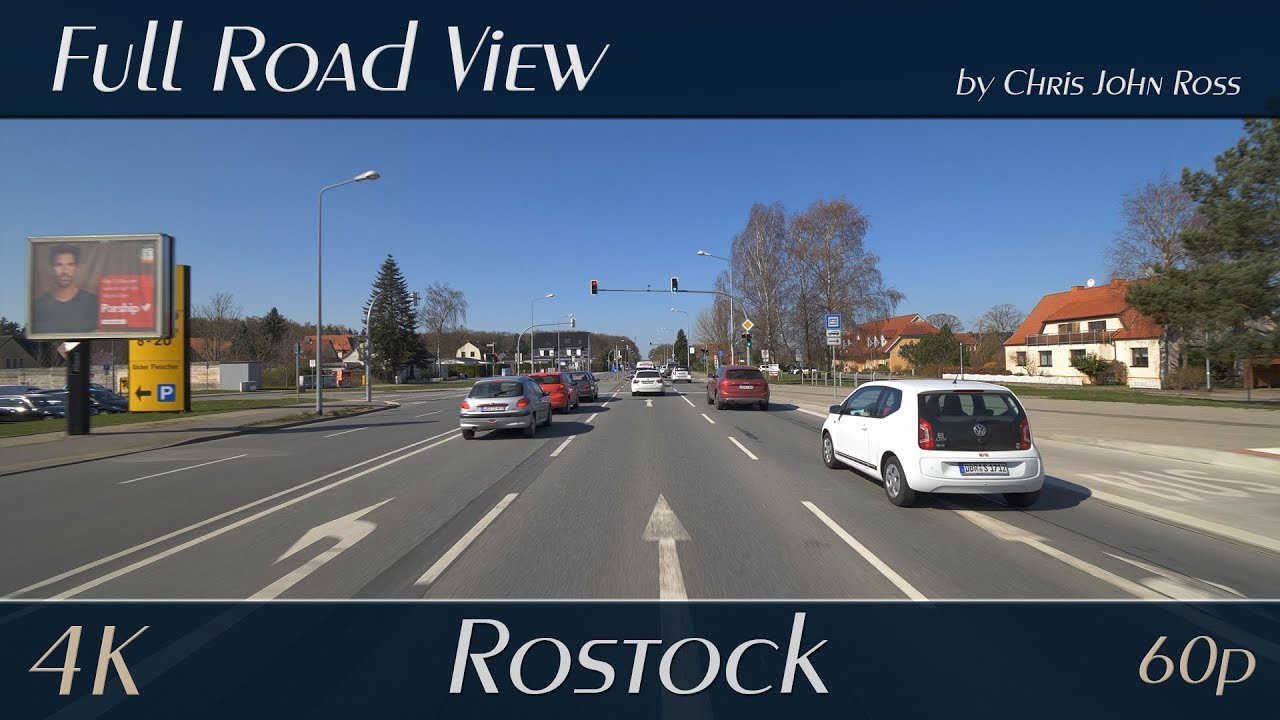 Rostock, Germany: Brinckmansdorf, Stadtmitte - Tessiner Straße, Mühlendamm - 4K (UHD/2160p/60p)