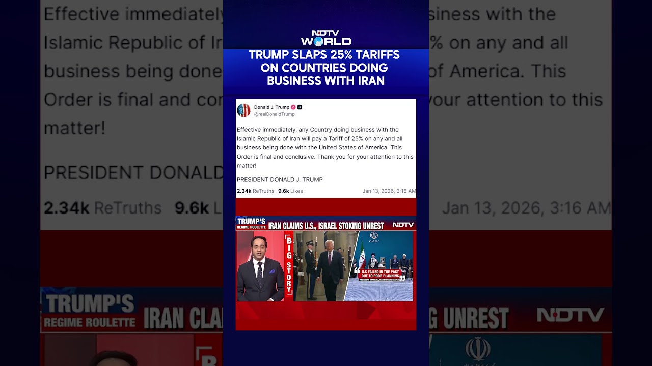 Trump Targets Iran Trade Partners With Sweeping 25% US Tariff