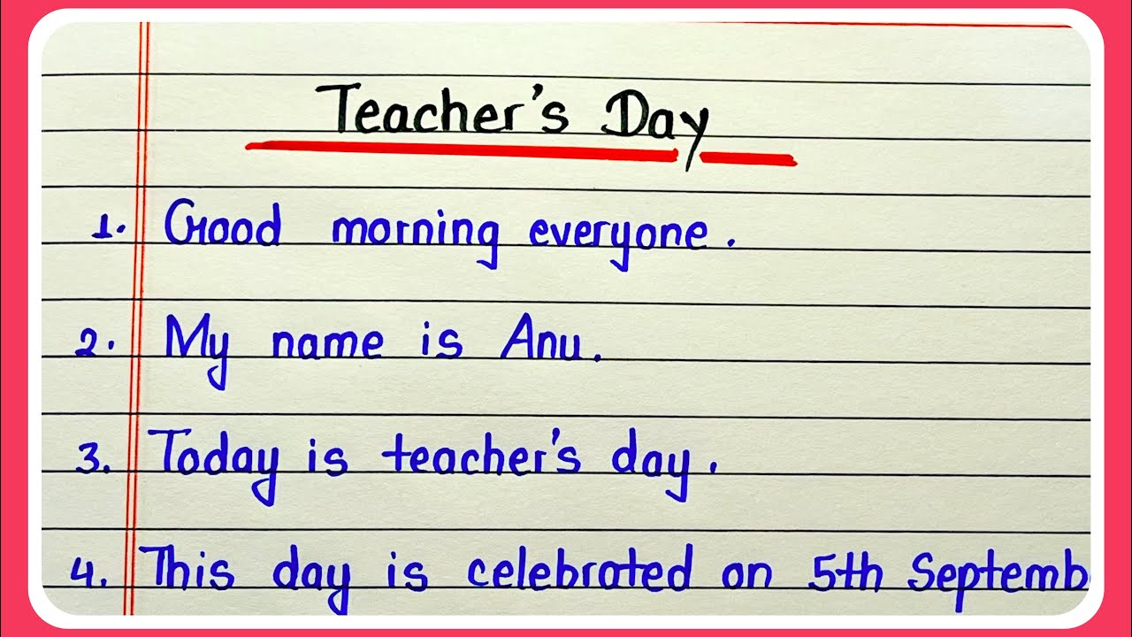 Speech on teachers day 10 lines in English 2025 |  Teachers day speech | 5 September short speech 