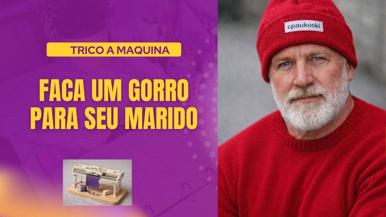 Faca um gorro masculino e surpreenda seu marido, namorado
