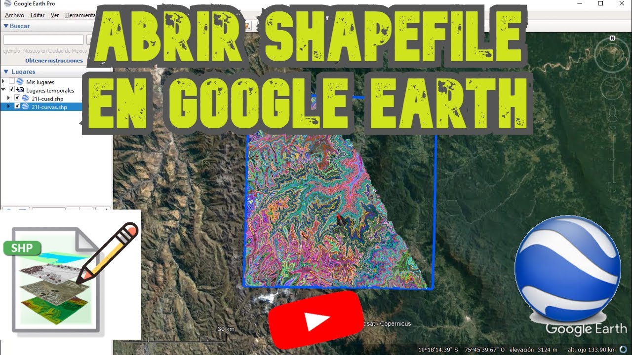 COMO ABRIR UN ARCHIVO SHAPEFILE CON GOOGLE EARTH / ABRIR CARTA NACIONAL .SHP EN GOOGLE EARTH