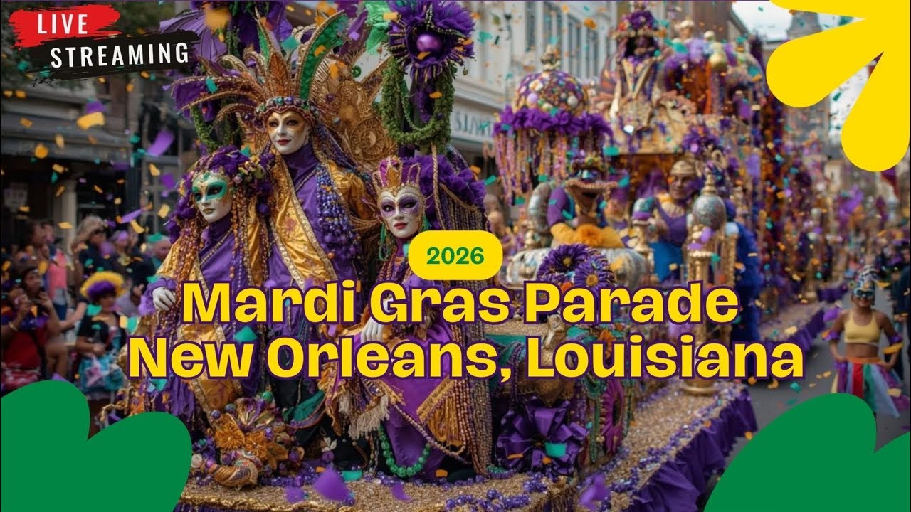 🔴Live Mardi Gras Parade 🎭2026 New Orleans, Louisiana 11:00 AM CST