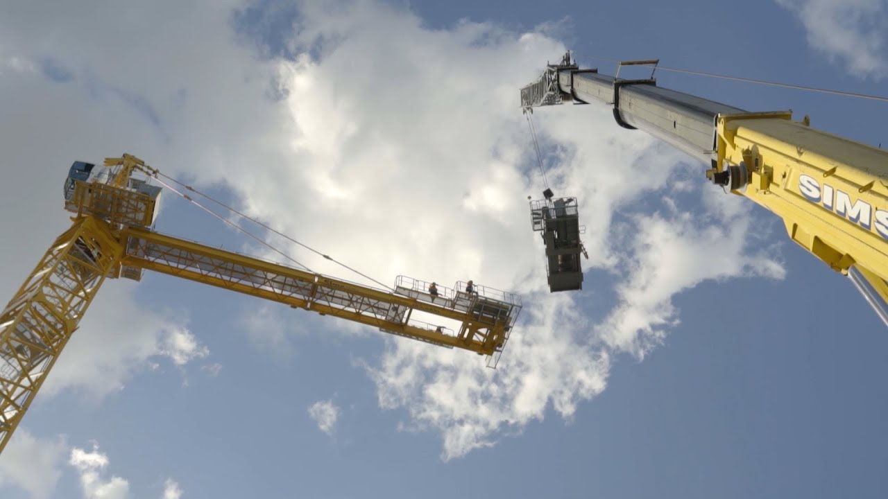 Sims Tower Crane Set Up - Miami, Florida