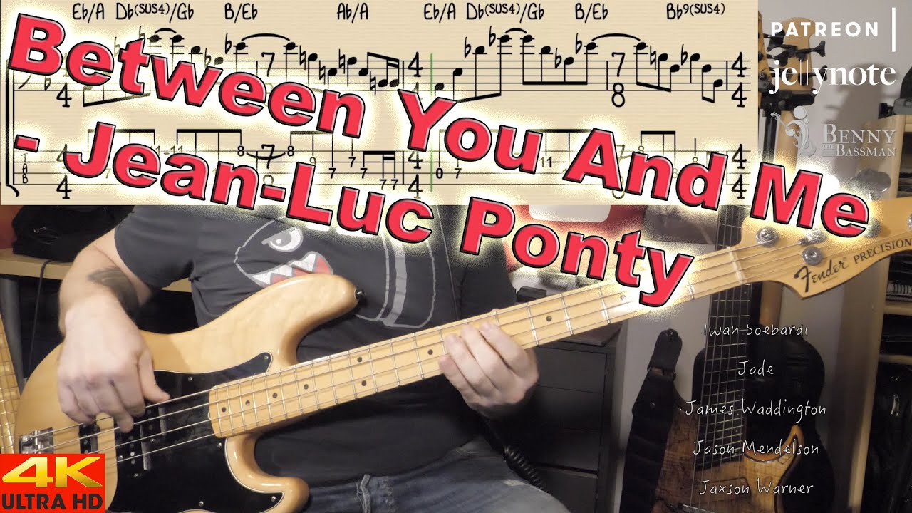 Jean-Luc Ponty - Between You And Me [BASS COVER] - with notation and tabs