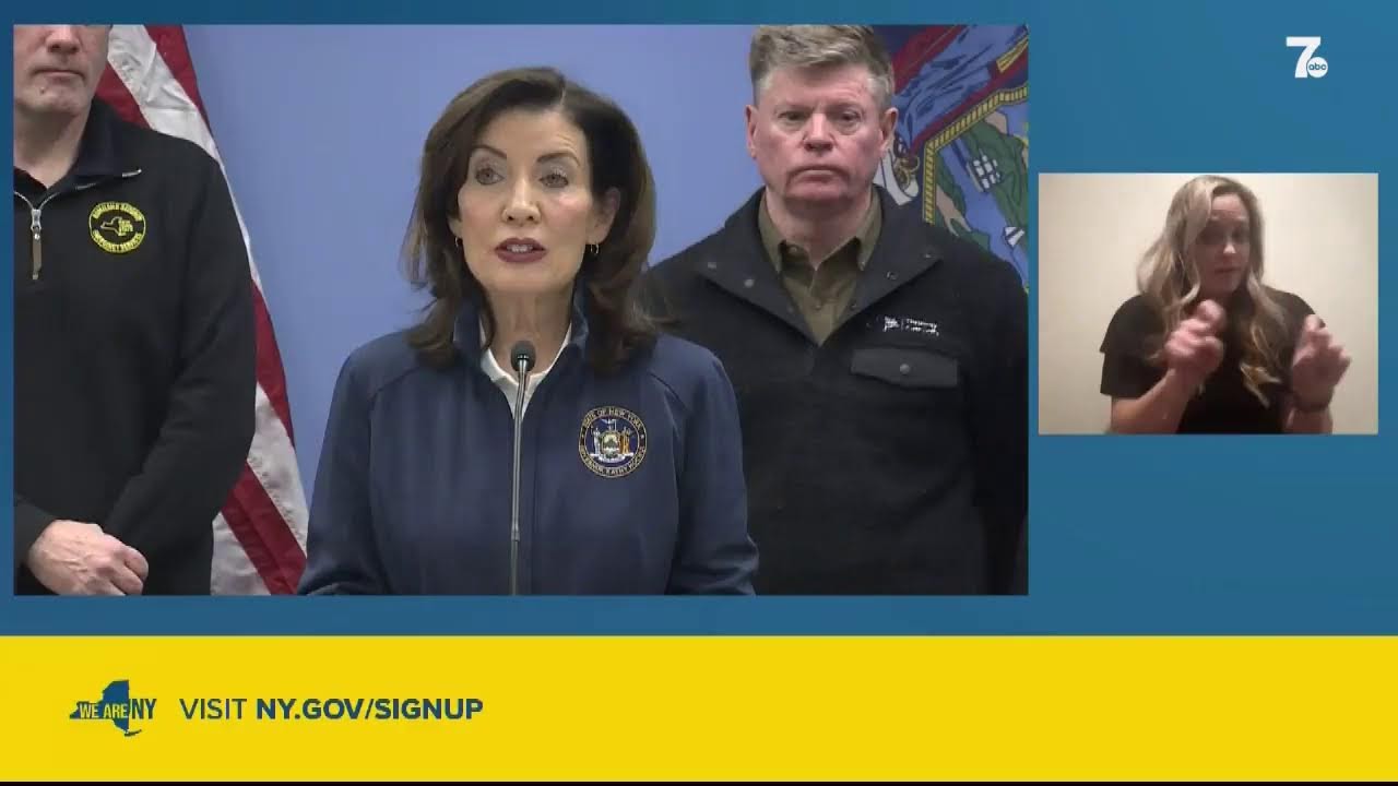 Governor Kathy Hochul speaks about extreme weather across New York State