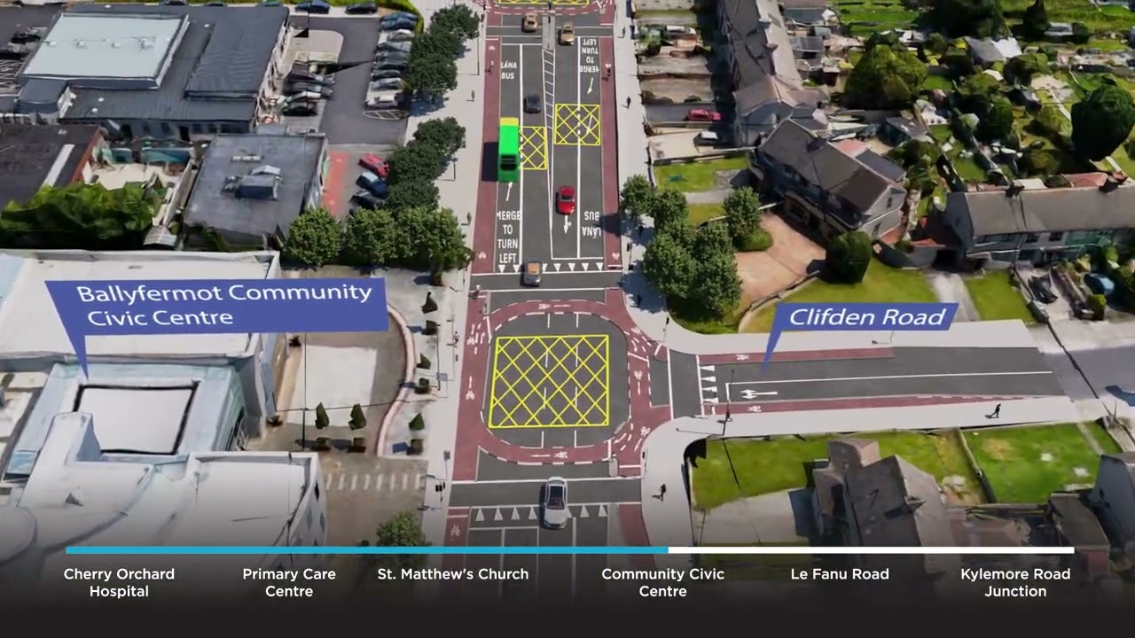 BusConnects Liffey Valley to City Centre Scheme Visualisation