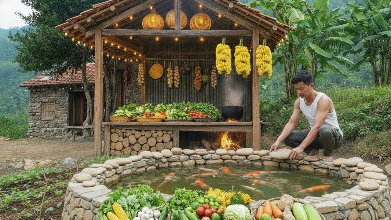 CEO leaves the city for the forest, Builds a fish pond, Grows food and Starts a self-sufficient life