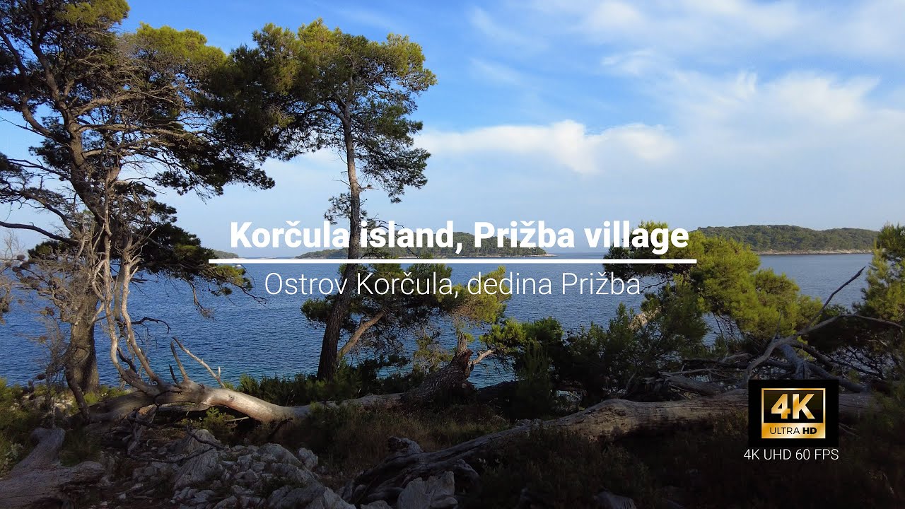 Korčula island, Prižba village, 4K UHD 60FPS