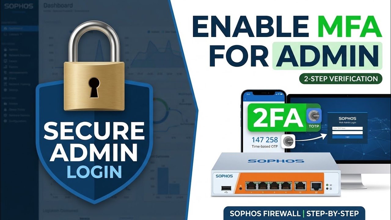 How to configure multi factor authentication MFA for Admin user in Sophos Firewall.