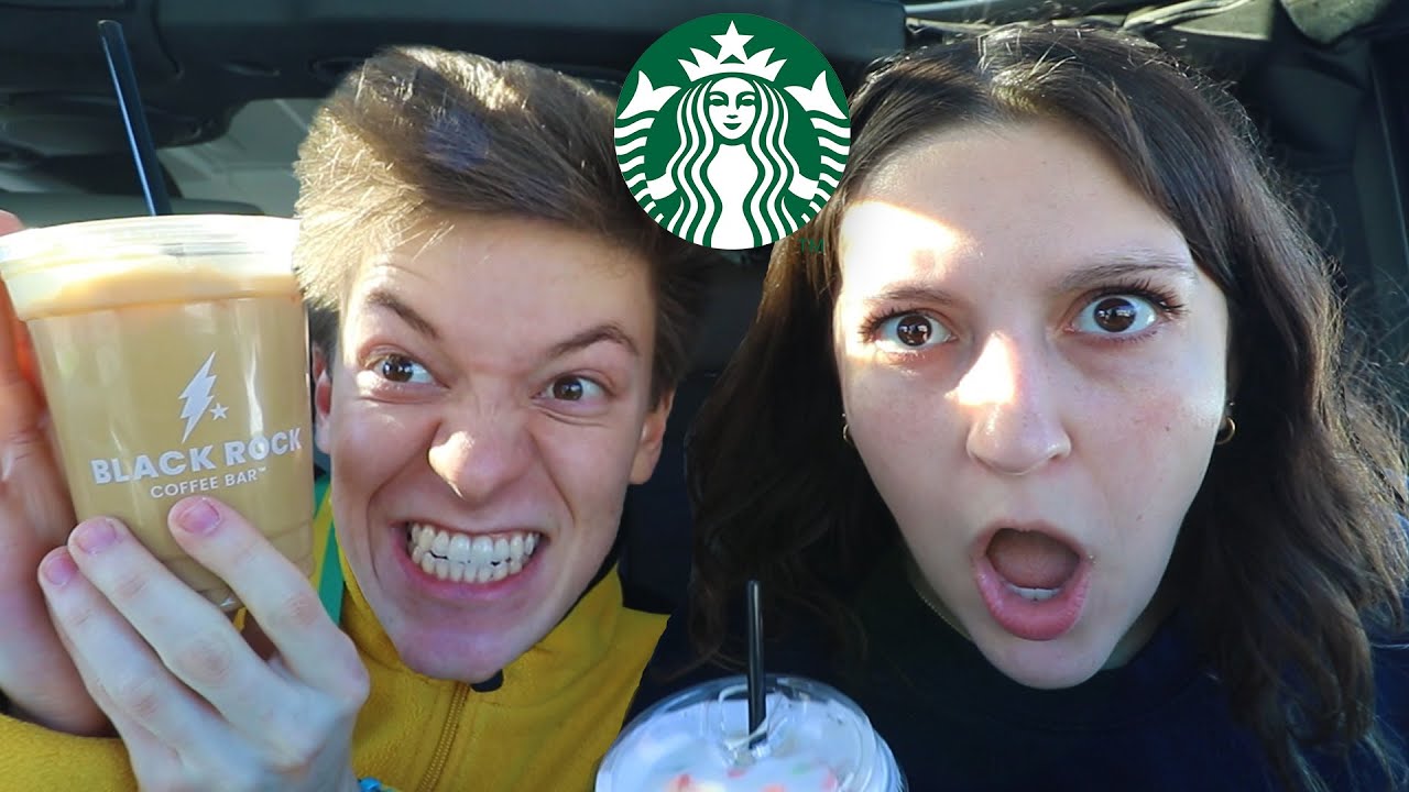 white woman coffee mukbang